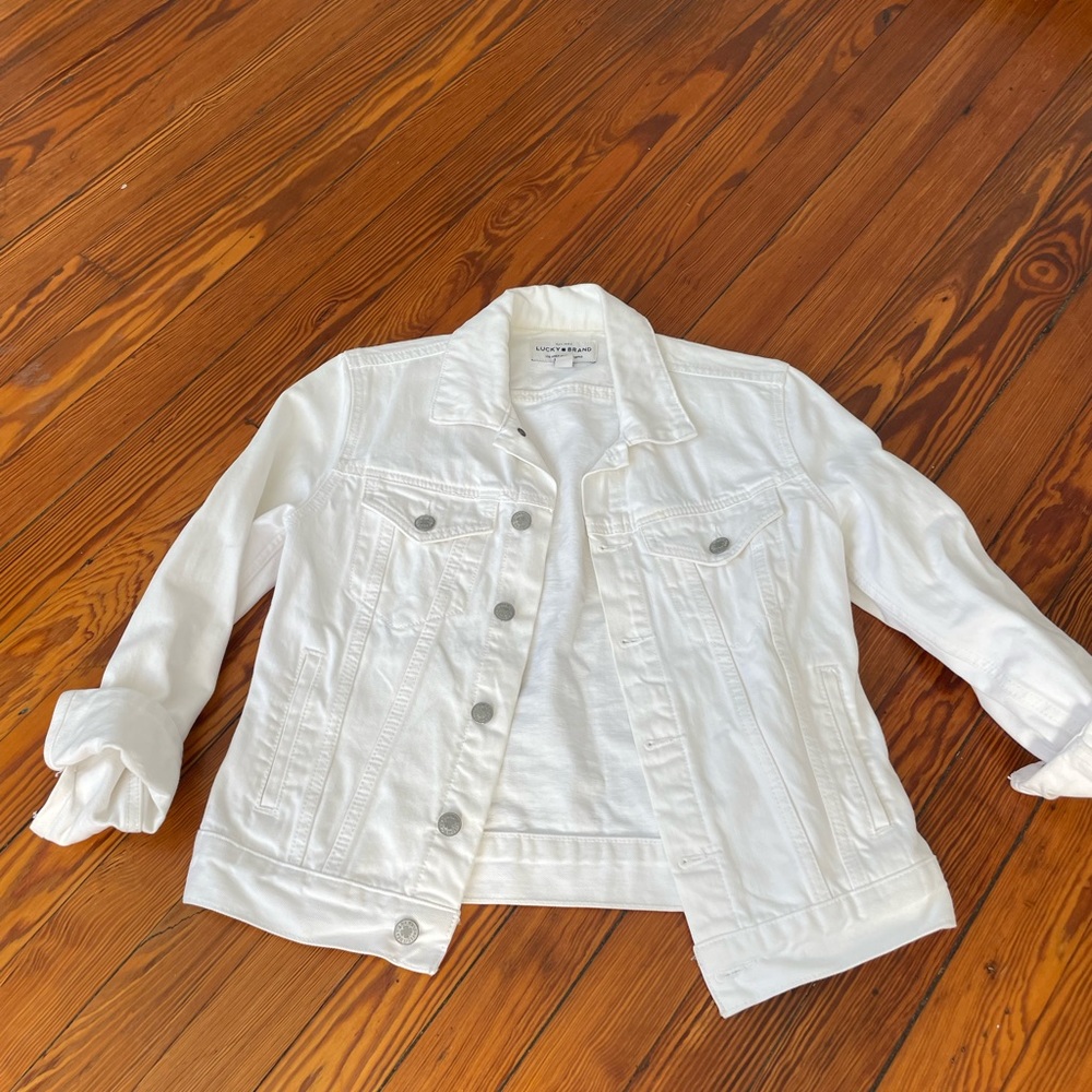 Lucky Brand White Denim Jacket